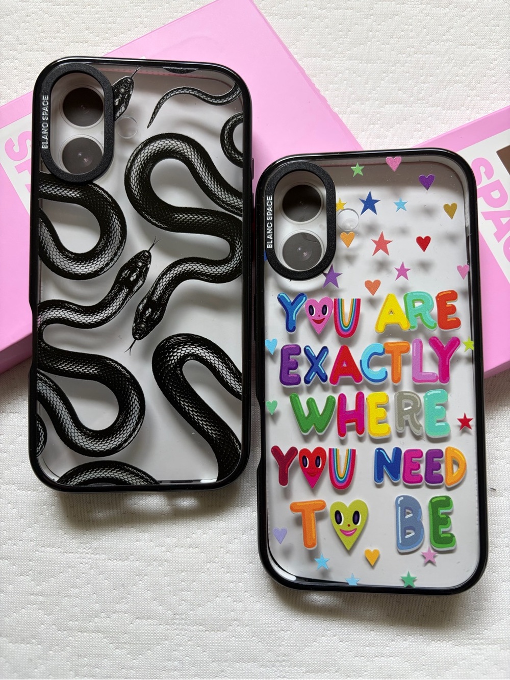 BlancSpace iPhone 16 Cases✨Black Snakes & You Are Exactly Where You Need To Be